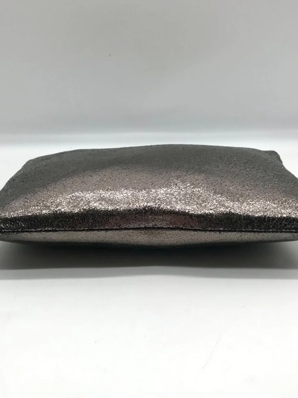 Marc Jacobs Dark Glossy Gray Zip Pouch